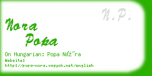 nora popa business card